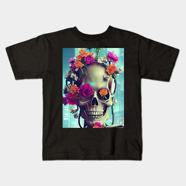 Bones and Botany Kids T-Shirt by levelsart